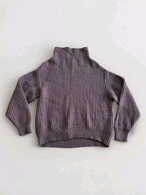 Wilfred Merino Wool Sweater Women S Pale Mauve Ribbed Boho Coastal Hippie Chic